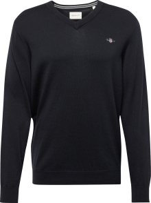 GANT Svetr námořnická modř / světle šedá / červená třešeň / černá