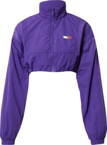 Tommy Jeans Přechodná bunda námořnická modř / švestková / jasně červená / bílá
