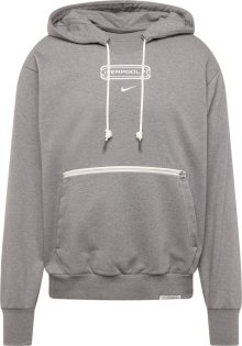 NIKE Sportovní mikina šedý melír / bílá