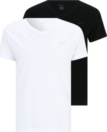 GANT Tričko černá / bílá