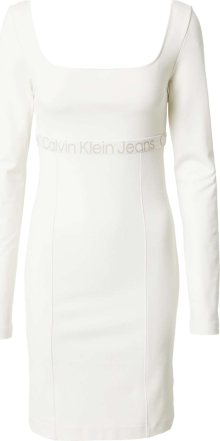 Calvin Klein Jeans Šaty \'MILANO\' režná / bílá