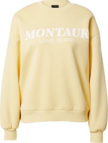 Gina Tricot Mikina \'Riley\' pastelově žlutá / bílá
