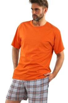 Pánské pyžamo - krátké rukávy 2379/29 oranžová M