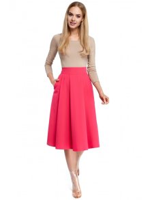 M302 Dámská midi sukně - růžová EU XXL