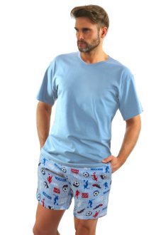 Pánské pyžamo s krátkými rukávy 2242/09 Modrá M