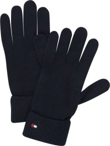 TOMMY HILFIGER Prstové rukavice tmavě modrá / červená / bílá