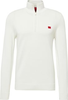 HUGO Svetr \'San Quintus\' červená / černá / offwhite