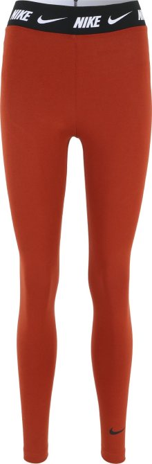 Nike Sportswear Legíny oranžová / černá / bílá