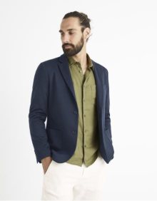 Celio Úpletový blazer Bujess Tmavě modrá 