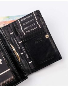 Kožená peněženka RFID ROVICKY 8804-BPRN