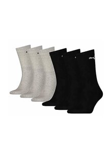 Ponožky Puma 906656 Crew Soft Cotton A\'6 35-46 šedo-bílo-černá 43-46
