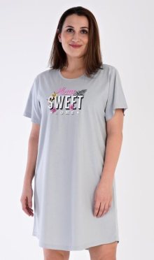 Dámská noční košile Vienetta Secret Sweet home | šedá | 2XL