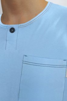 Pánské pyžamo s krátkými rukávy 2629/13 modrá M