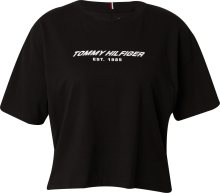 Funkční tričko Tommy Hilfiger černá / bílá