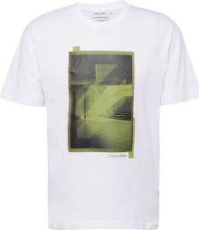 Tričko Calvin Klein antracitová / rákos / bílá