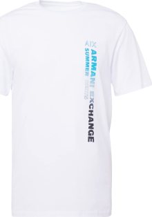 Tričko Armani Exchange modrá / černá / bílá