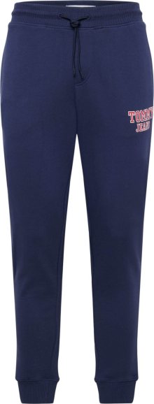 Kalhoty Tommy Jeans námořnická modř / červená / bílá