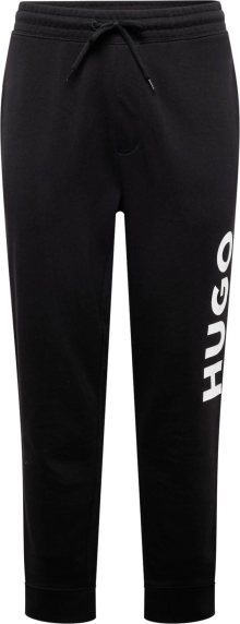 Kalhoty HUGO černá / bílá