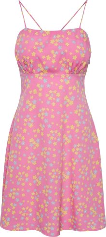 Letní šaty \'HUMUNA\' Pieces světlemodrá / žlutá / růžová