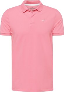 Tričko \'EMEA\' Hollister světle růžová / bílá