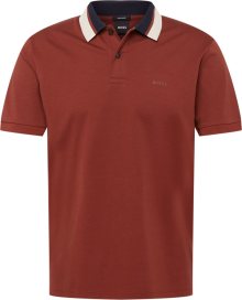 Tričko \'Parlay\' BOSS Black tmavě modrá / rezavě hnědá / bílá