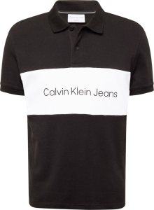 Tričko Calvin Klein Jeans černá / bílá
