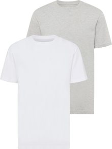 Tričko Wrangler šedý melír / bílá