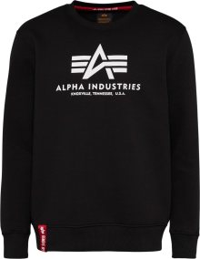 Mikina alpha industries černá / bílá