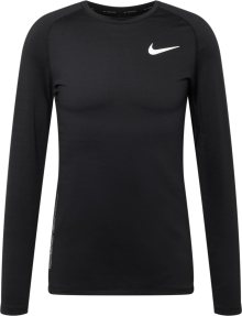 Funkční tričko \'Pro Warm\' Nike černá / bílá