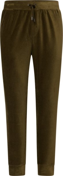 Kalhoty Polo Ralph Lauren světle hnědá / žlutá / khaki / bílá