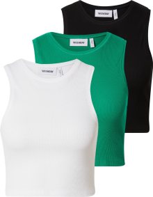 Top Weekday zelená / černá / bílá