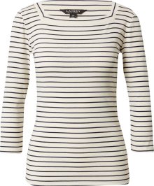 Tričko Lauren Ralph Lauren krémová / námořnická modř