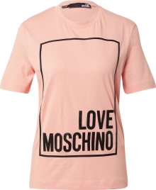 Tričko Love Moschino světle růžová / černá