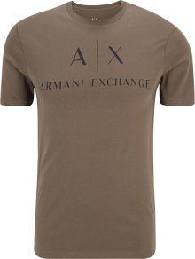 Tričko Armani Exchange khaki / černá