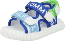 Otevřená obuv Tommy Hilfiger modrá / světlemodrá / světle zelená / bílá