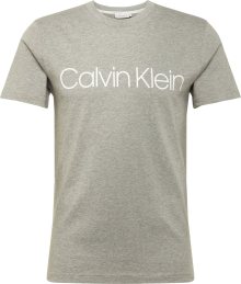 Tričko Calvin Klein šedý melír / bílá