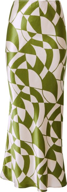 Sukně Topshop krémová / olivová