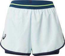 Sportovní kalhoty ASICS pastelová modrá / smaragdová
