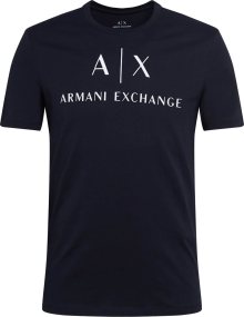 Tričko Armani Exchange námořnická modř / bílá