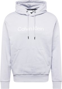 Mikina Calvin Klein pastelová modrá / bílá