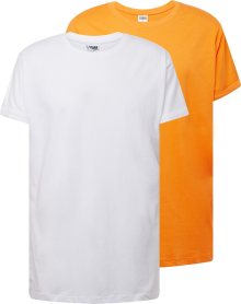 Tričko Urban Classics oranžová / bílá