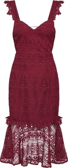 Koktejlové šaty \'Cascade\' Love Triangle bordó