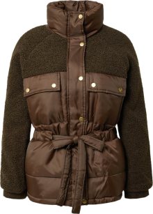 Přechodná bunda \'Sherpa\' Urban Classics tmavě hnědá