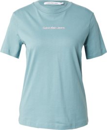 Tričko \'INSTITUTIONAL\' Calvin Klein Jeans azurová modrá / růžová