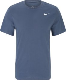 Funkční tričko Nike kouřově modrá / bílá