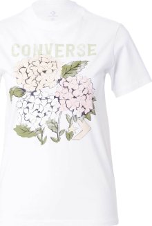 Tričko Converse zelená / růžová / černá / bílá