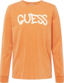 Tričko Guess oranžová / bílá