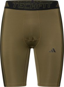 Sportovní kalhoty adidas performance olivová / černá