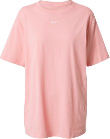 Tričko Nike Sportswear pudrová / bílá