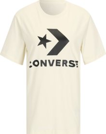 Tričko Converse černá / barva bílé vlny